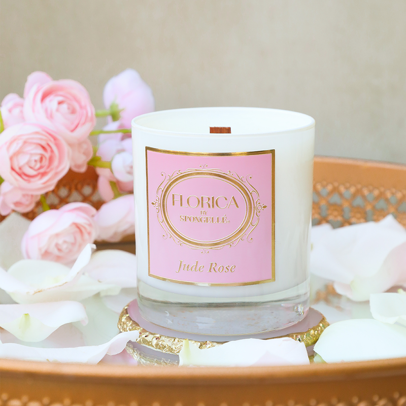 Spongellé Jude Rose Candle | Florica Home Fragrance