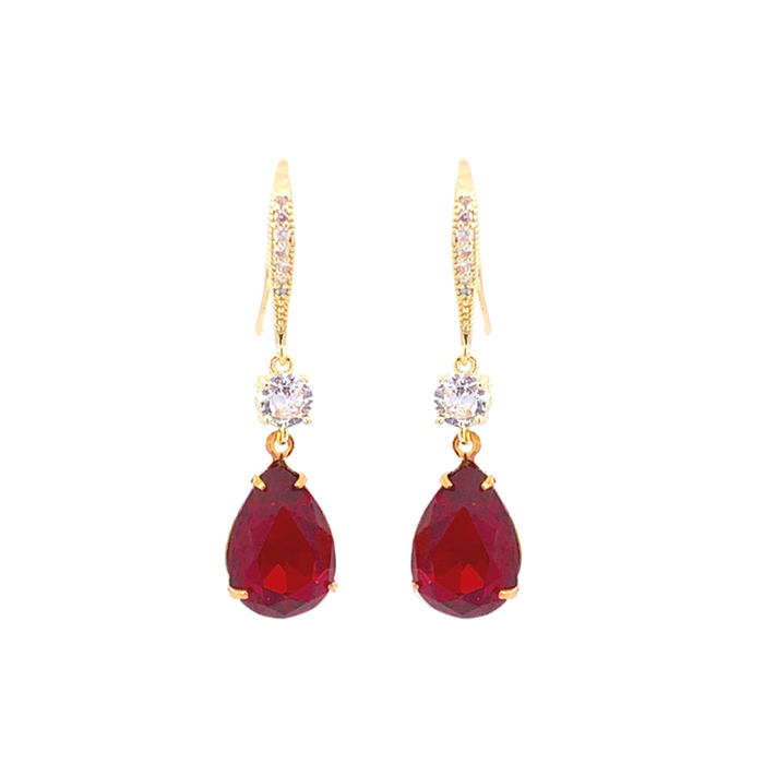 July Long Birthstone Earrings