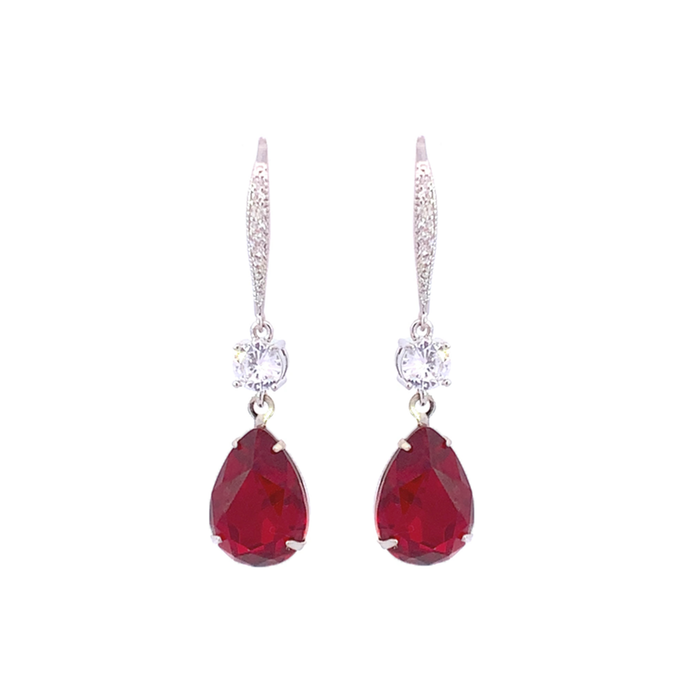 July Long Birthstone Earrings