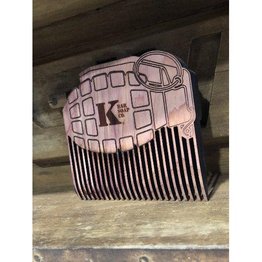 Kbarsoapco - Frag Out Cedar Wooden Beard Comb