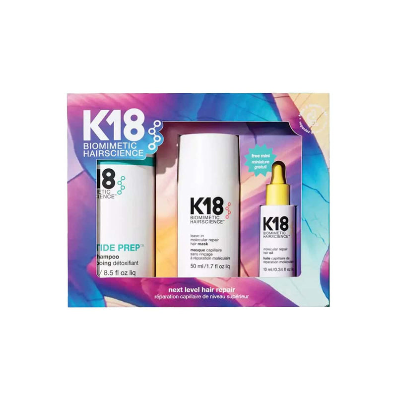 Nava Beauty K18 Biomimetic Hairscience Next Level Hair Repair Trio 3piece White Smoke