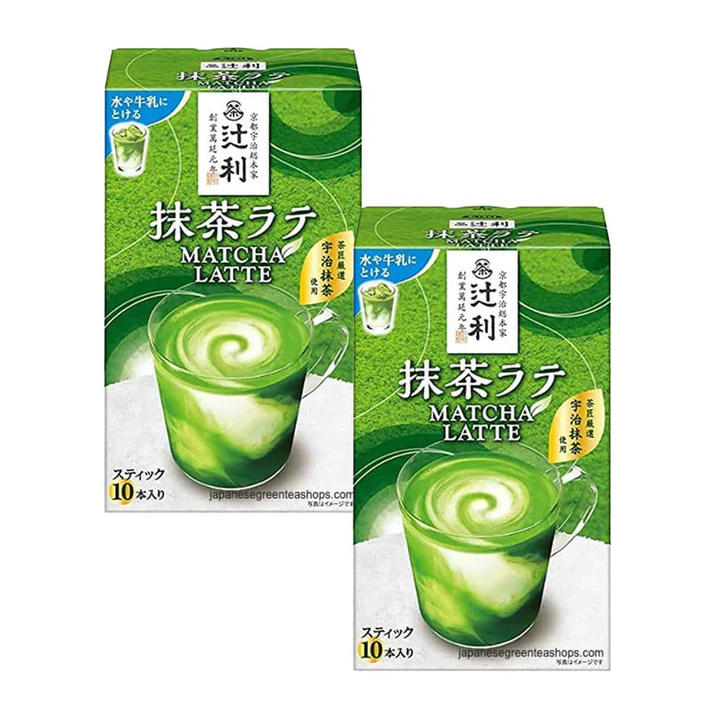 Nava Beauty Kataoka Bussan Tsujiri Matcha Latte 10 Sticks x 2 Boxes White Smoke