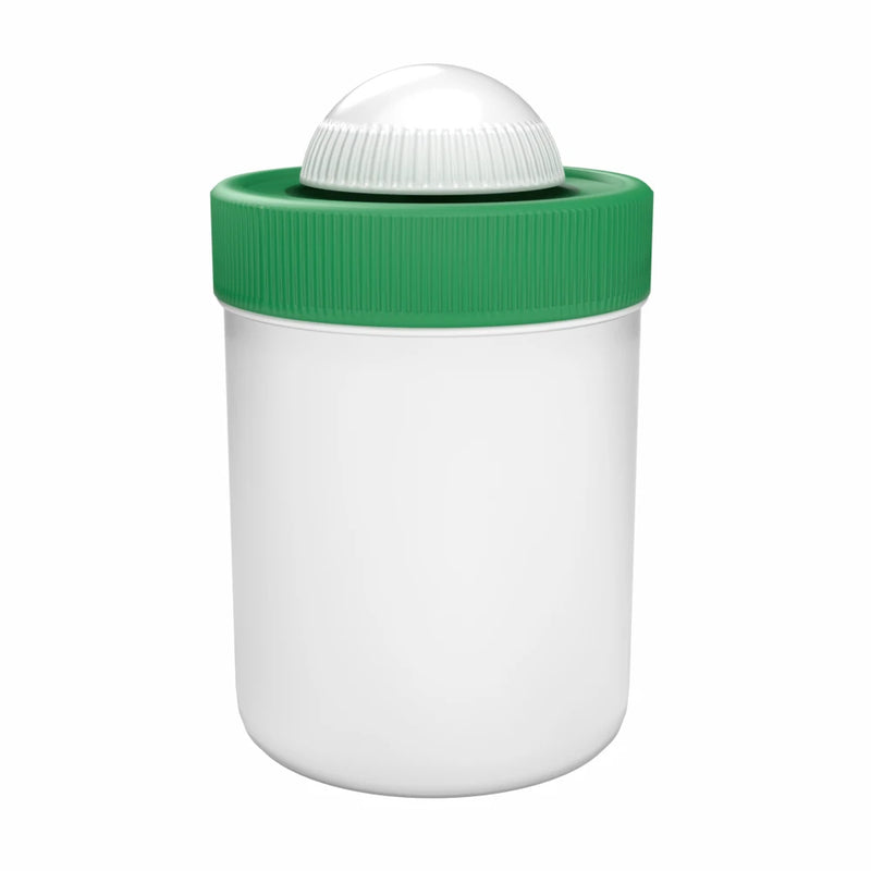 Medisca Samix 100ml White Cosmetic Jar with Green Lid (10-Pack) Medical Supplies