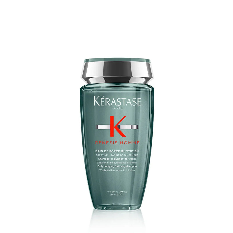 Nava Beauty Kerastase Genesis Homme Bain De Force Quotidien Shampoo 8.5 OZ White Smoke