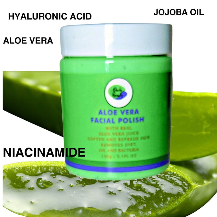 Khichi Beauty Aloe Vera Facial Polish, With Real Aloe Vera Juice, 150 / 5.1 fl oz