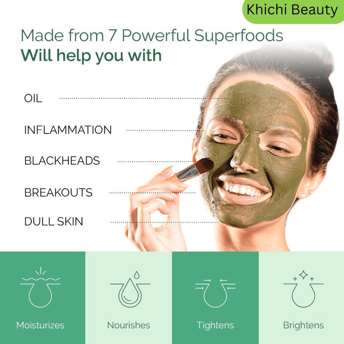 Www.Alesmaxii.Com Khichi Beauty Balancing Green Tea Clay Mask, 4.23 Oz / 12G