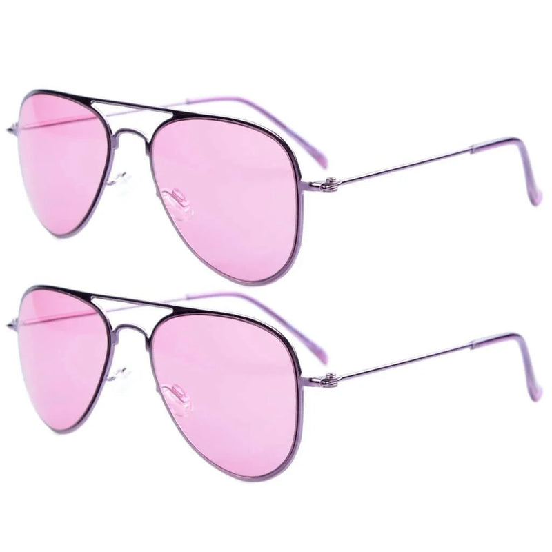 eyekeeper.com Kid Sunglasses 2 Pack Pilot Metal Style S15017 Sunglasses