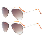 eyekeeper.com Kid Sunglasses 2 Pack Pilot Metal Style S15017 Sunglasses