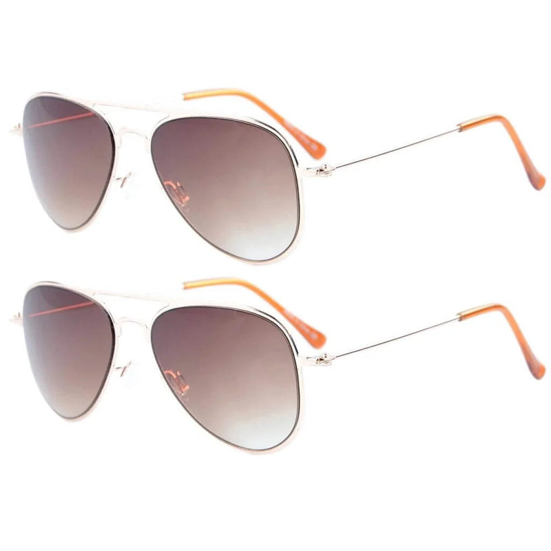 eyekeeper.com Kid Sunglasses 2 Pack Pilot Metal Style S15017 Sunglasses