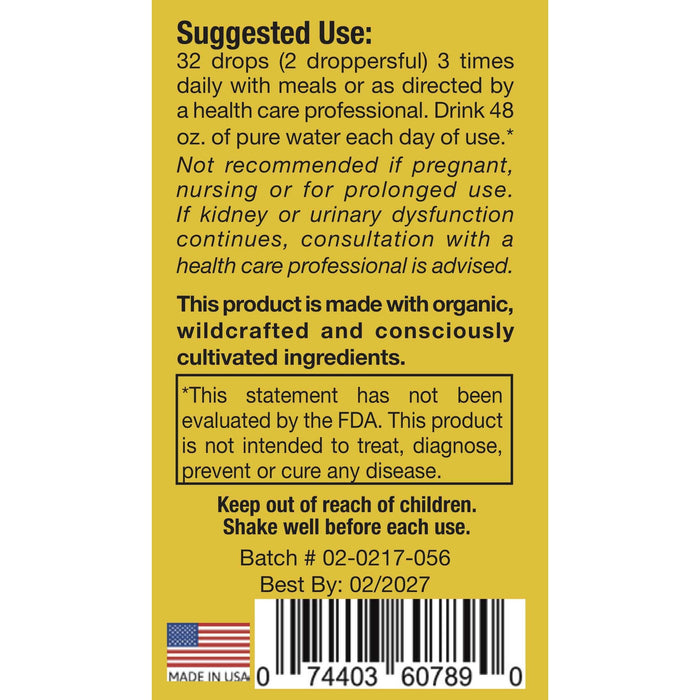 Speedyvite® Kidney Cleanse Supplement (2 Fl Oz Drops) Organic & Wildcrafted Made In Usa Free Expedited