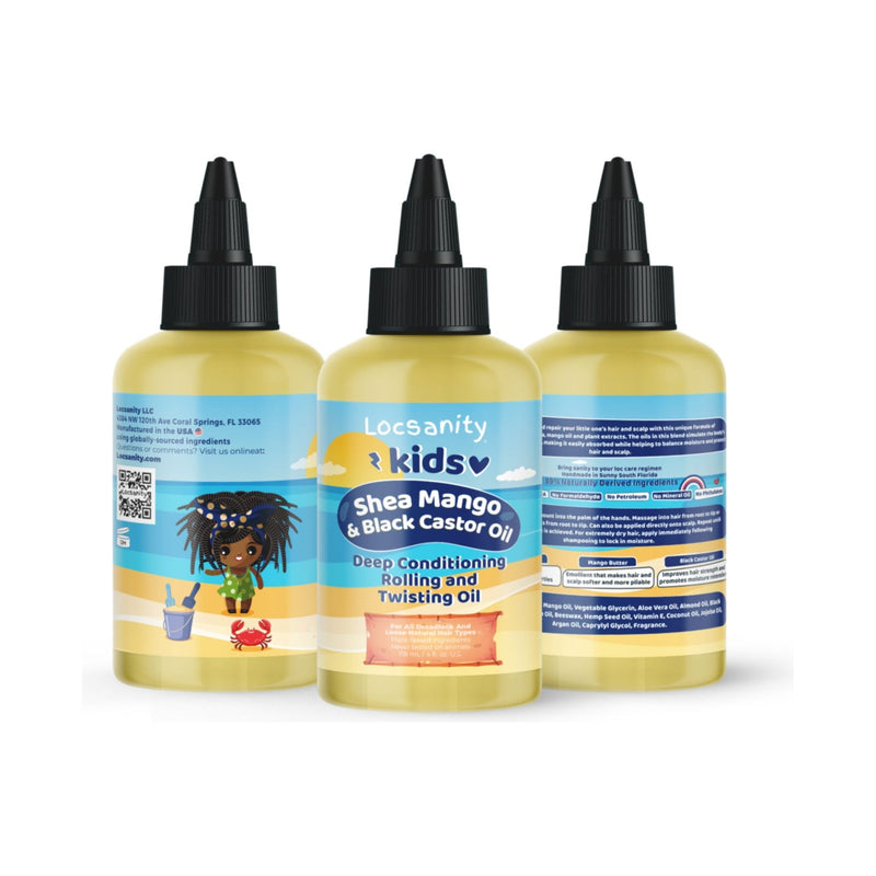 Locsanity Locsanity Kids Shea Mango & Black Castor Oil Deep Conditioning, Rolling and Twisting Oil Locking & Tightening & Moisturizing