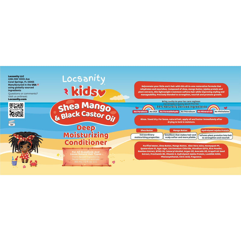 Locsanity Locsanity Kids Shea Mango & Black Castor Oil Deep Moisturizing Conditioner Shampoo & Conditioning