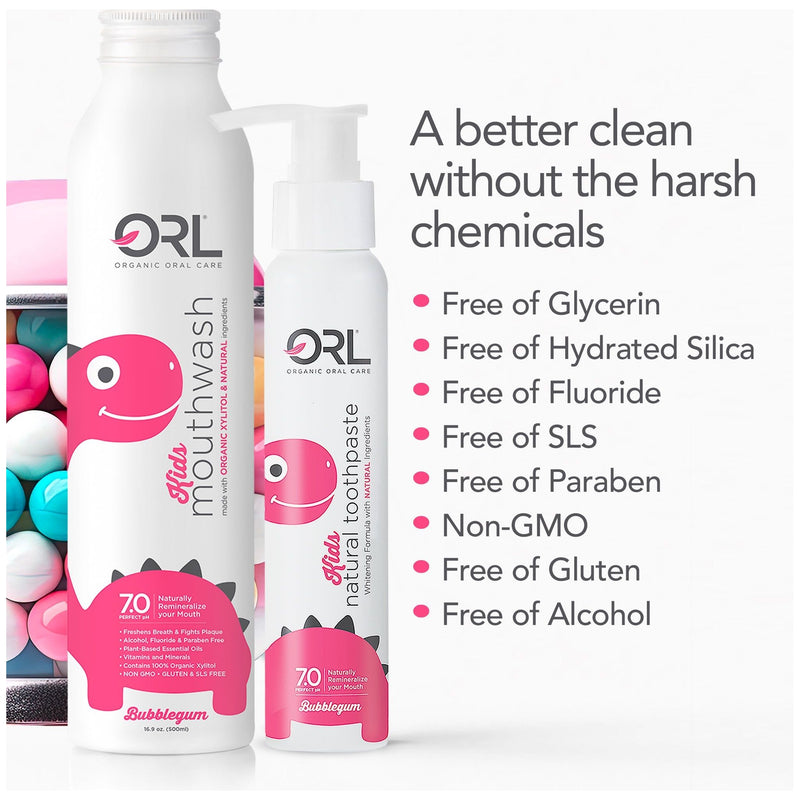 ORL Kids Bundle - Bubblegum Toothpaste & Mouthwash Bundle