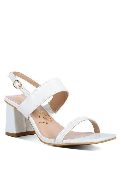 KIRK Elasticated Gussets Block Heel Sandals by VYSN