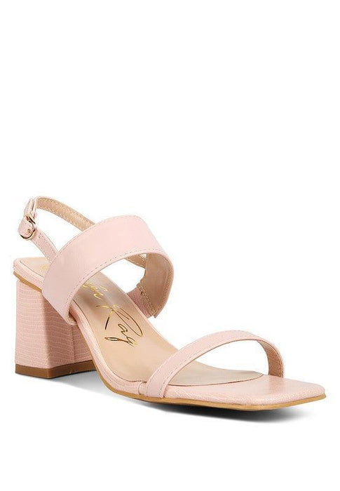 KIRK Elasticated Gussets Block Heel Sandals by VYSN