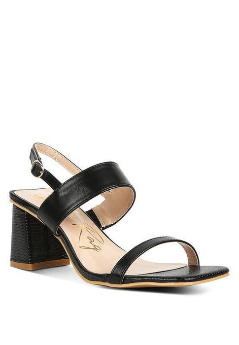 KIRK Elasticated Gussets Block Heel Sandals by VYSN