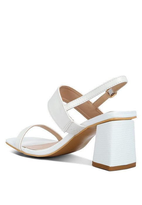 KIRK Elasticated Gussets Block Heel Sandals by VYSN