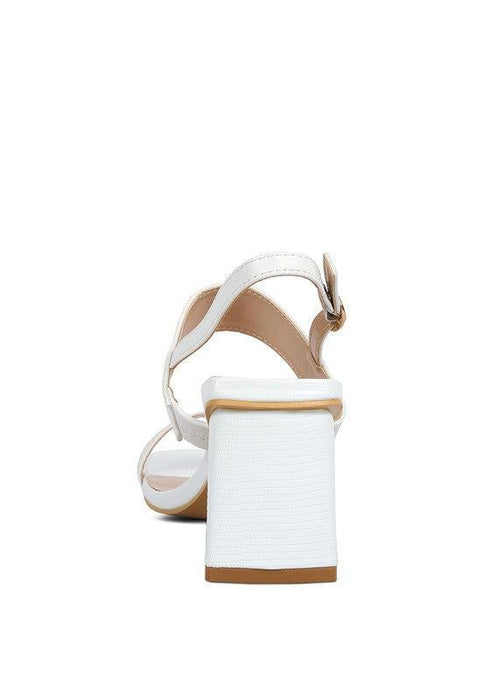 KIRK Elasticated Gussets Block Heel Sandals by VYSN