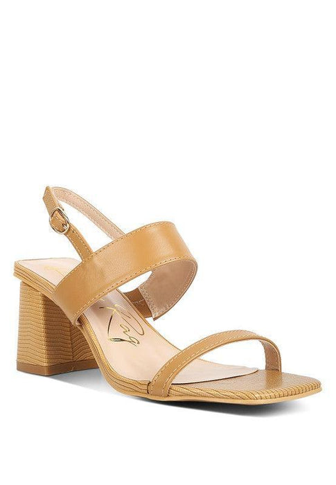 KIRK Elasticated Gussets Block Heel Sandals by VYSN