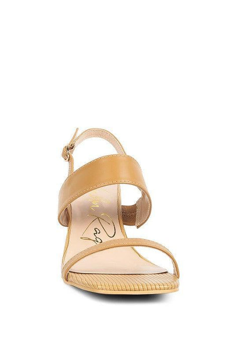 KIRK Elasticated Gussets Block Heel Sandals by VYSN