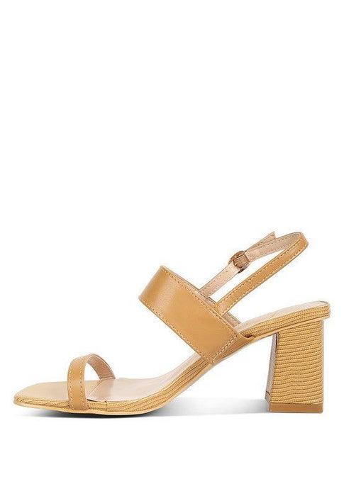 KIRK Elasticated Gussets Block Heel Sandals by VYSN