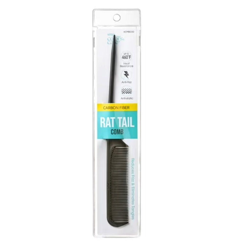 VIP Extensions Kiss Professional Carbon Fiber Rat Tail Comb Hair Tools