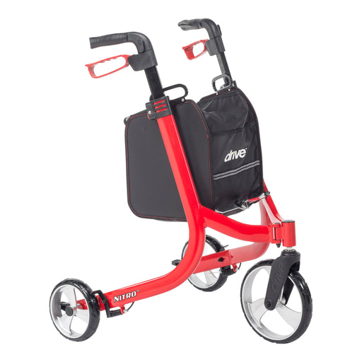 RIO Medical Supplies Nitro Euro Style 3-Wheel Rollator Rolling Walker