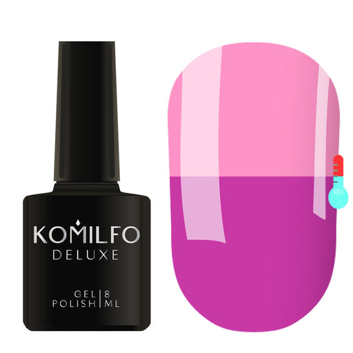 nbmsupply KOMILFO GEL POLISH DELUXE TERMO C010 (LILAC-PINK, WHEN HEATED – PINK), 8 ML 191010