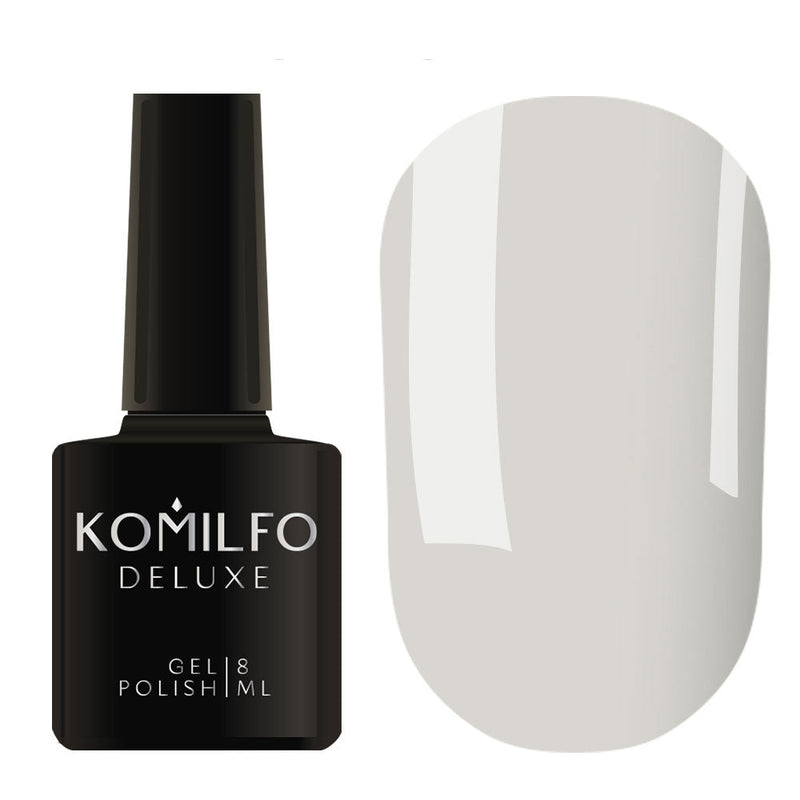 nbmsupply Komilfo Gel Polish Deluxe Series D072 (light blue-gray, with barely noticeable shimmer ), 8 ml