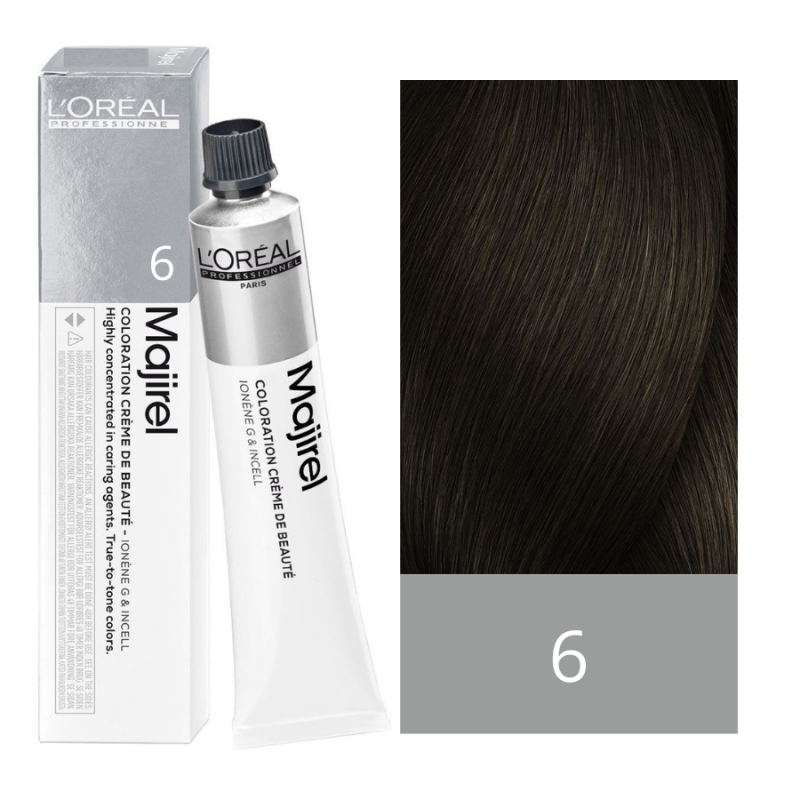 L'Oréal Professionnel L'Oréal Majirel Permanent Hair Color 6 6N Dark Blonde 60ml Hair Color White Smoke