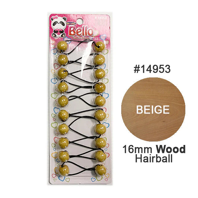 Mill's Beauty Supply Bello Wood Beige Hair Bubbles #14953, 1pk Hair Accessories