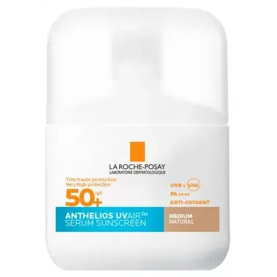 La Roche-Posay La Roche Posay Anthelios UVAIR Serum Sunscreen SPF50+ Medium with Hyaluronic Acid, Niacinamide & Vitamin E, for All Skin Types, 50ml Sunscreen White Smoke