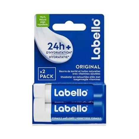 Labello Labello Original Care 24h Hydratation 2x4.8g Lip Balm