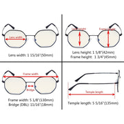 eyekeeper.com Polygon Eyeglasses with Blue Light Filter Lense LX19026-BB40 Eyeglasses