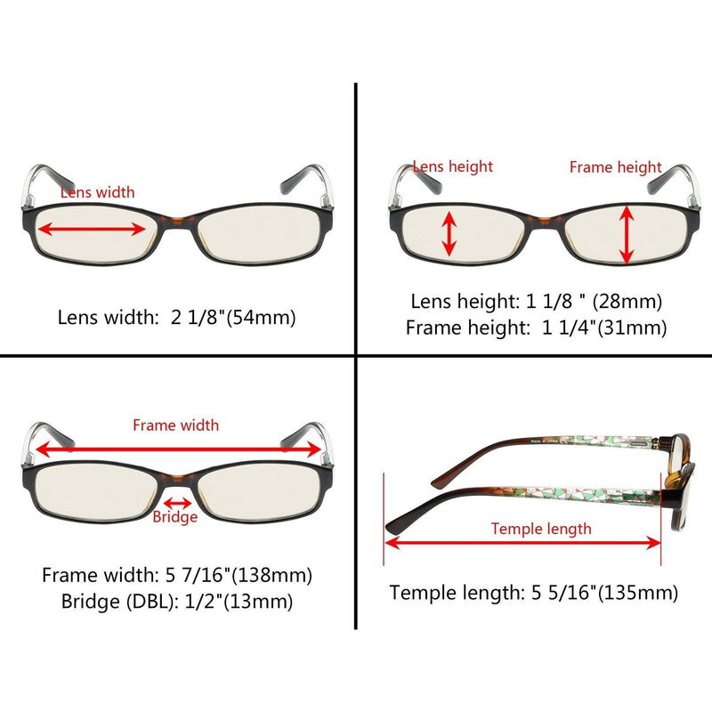 eyekeeper.com Rectangle Blue Light Filter Reading Glasses 1-CG908 Eyeglasses