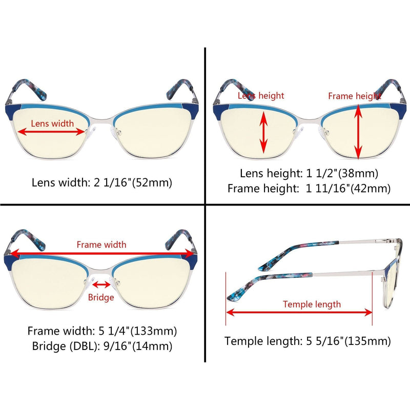 eyekeeper.com Ladies Stylish Blue Light Filter Eyeglasses LX19034-BB40 Eyeglasses