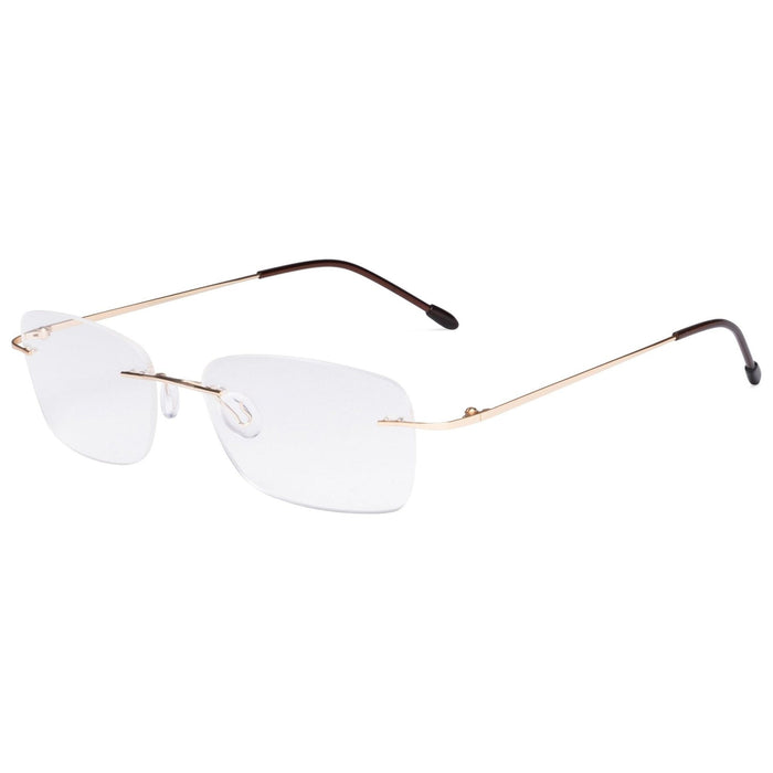 Eyekeeper.Com - Rimless Metal Scholar Elegant Reading Glasses Rwk9905