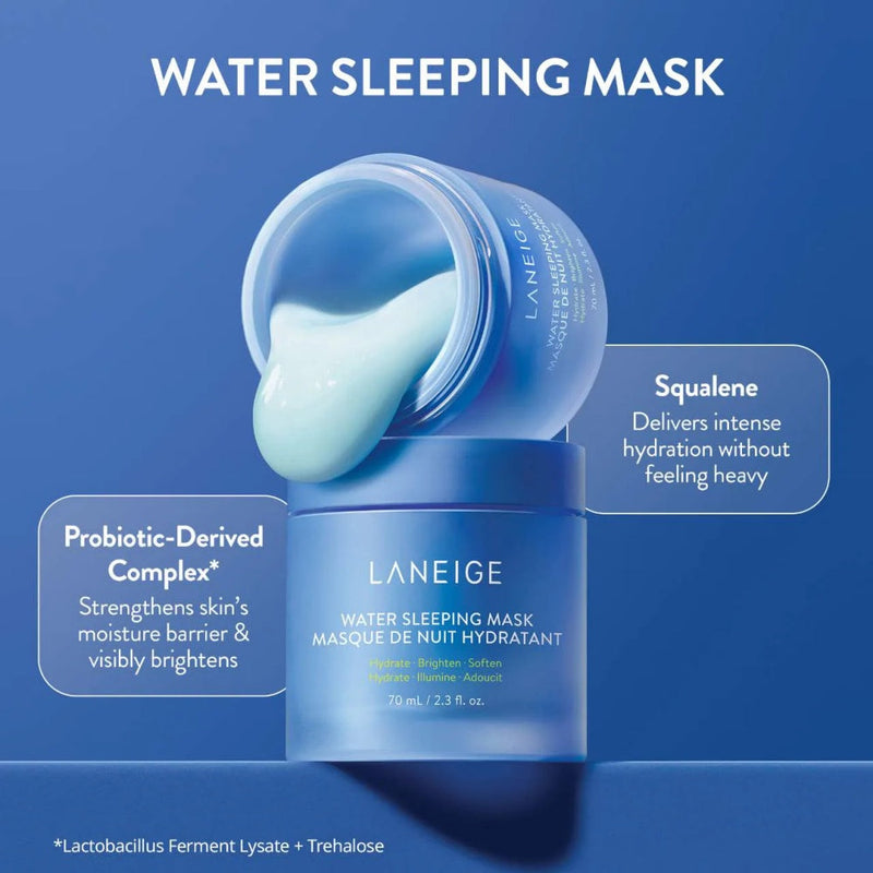 Nava Beauty Laneige Water Sleeping Mask with Niacinamide & Squalane 2.3 Oz Masks Dark Slate Blue