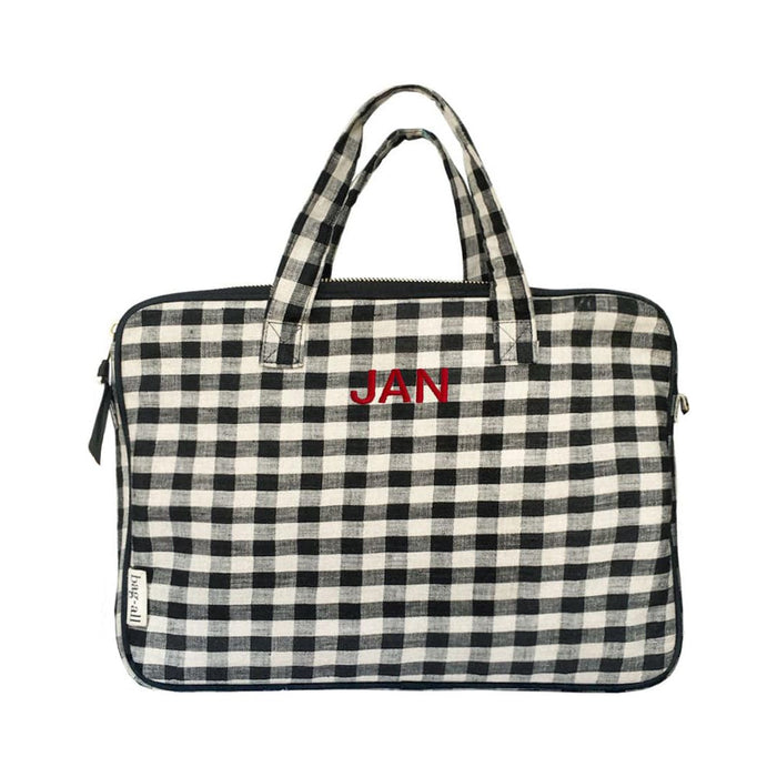 Bag-All - Laptop Case 13", Handle & Charger Pocket, Gingham