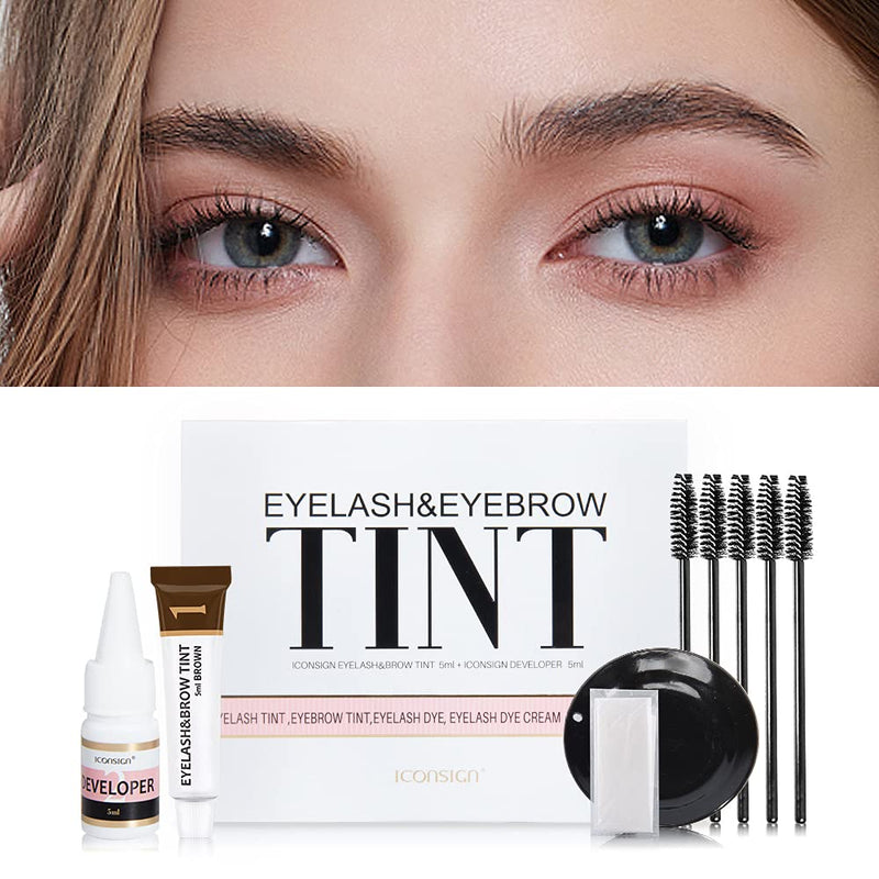VIP Extensions Lash & Brow Tint Kit, Professional Semi-Permanent 2-IN-1