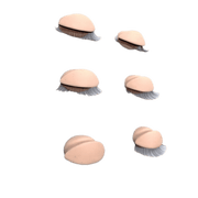 VIP Extensions Lashes Training Head Eyes replacement Set of 3 pairs Eyelash Extensions