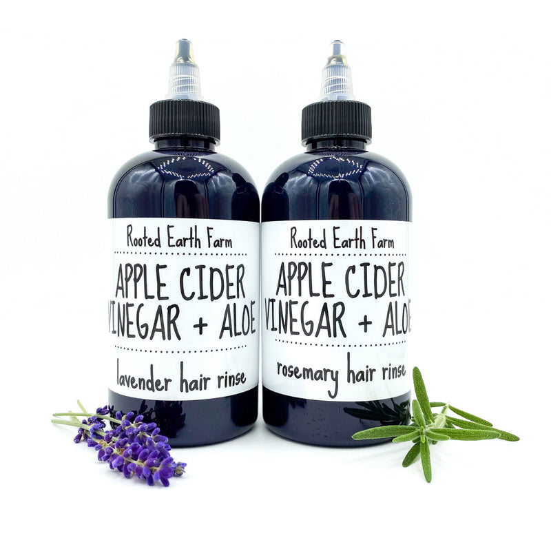 Rooted Earth Farm + Apothecary Herbal Aloe Vinegar Hair Rinse Hair + Nail Care
