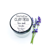 Rooted Earth Farm + Apothecary Lavender Clay Trio Face Mask Face Masks + Scrubs