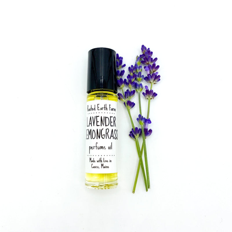 Rooted Earth Farm + Apothecary Lavender Lemongrass Perfume Oil Natural Perfumes
