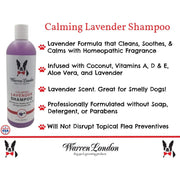 Warren London Calming Lavender Dog Shampoo w/Aloe Vera & Essential Oils - Professional Size Grooming Size Product