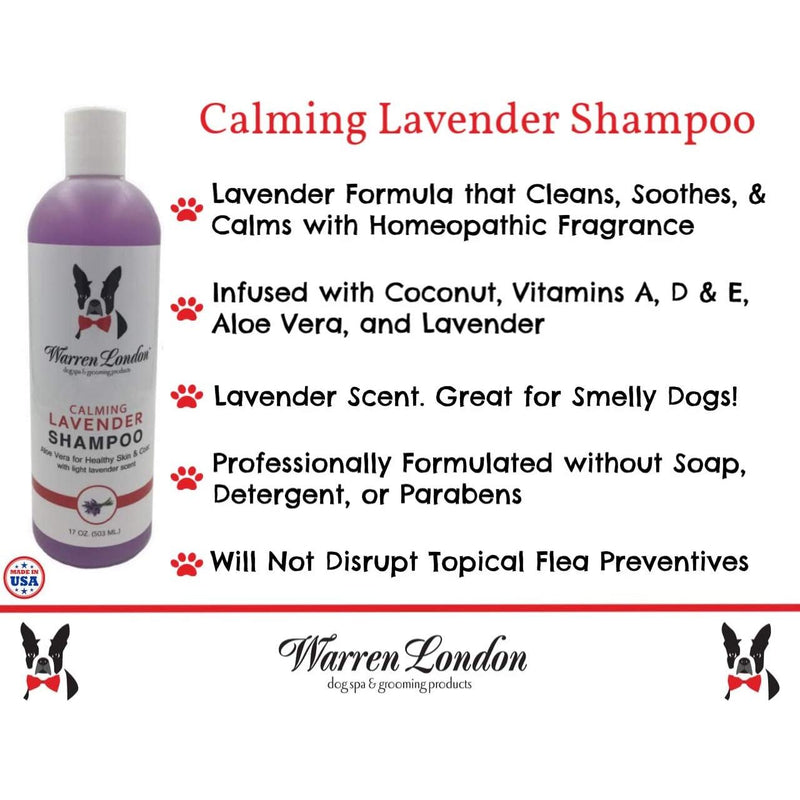 Warren London Calming Lavender Dog Shampoo w/Aloe Vera & Essential Oils - Professional Size Grooming Size Product