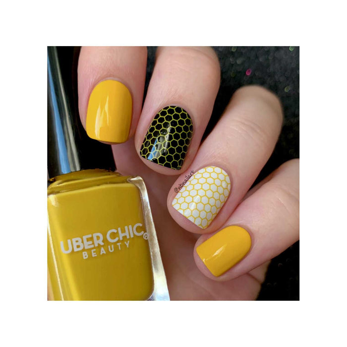 Uberchic Beauty Lazy Little Bumblebee   Stamping Polish