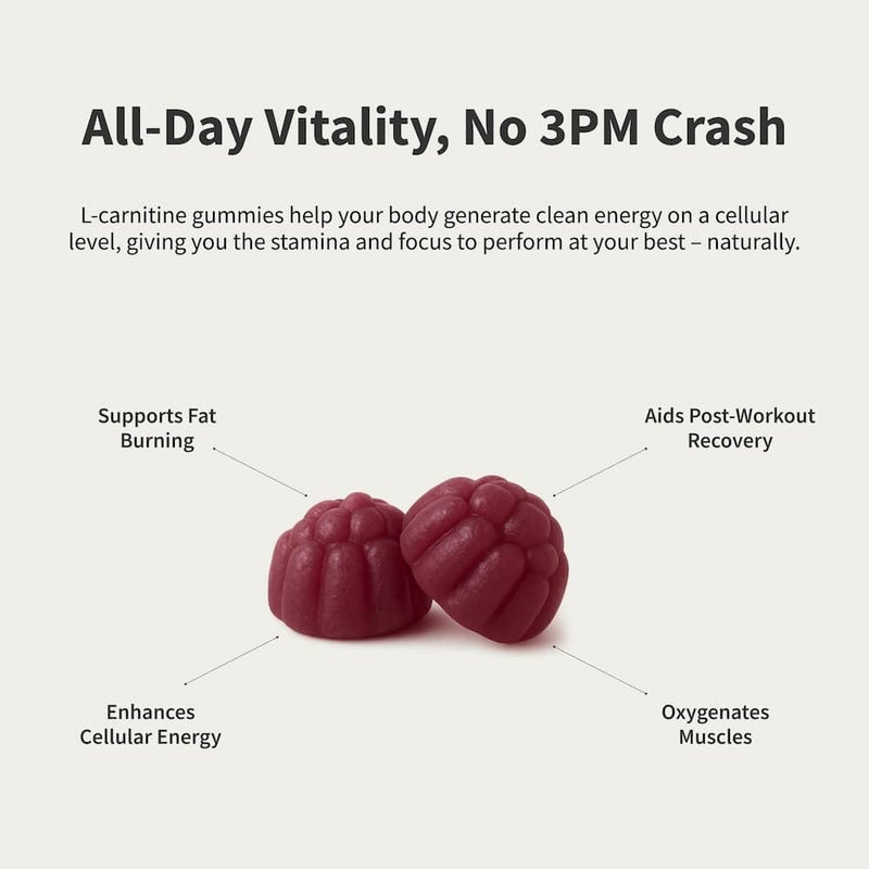 Snap Supplements L-Carnitine Sugar-Free Blueberry Gummies