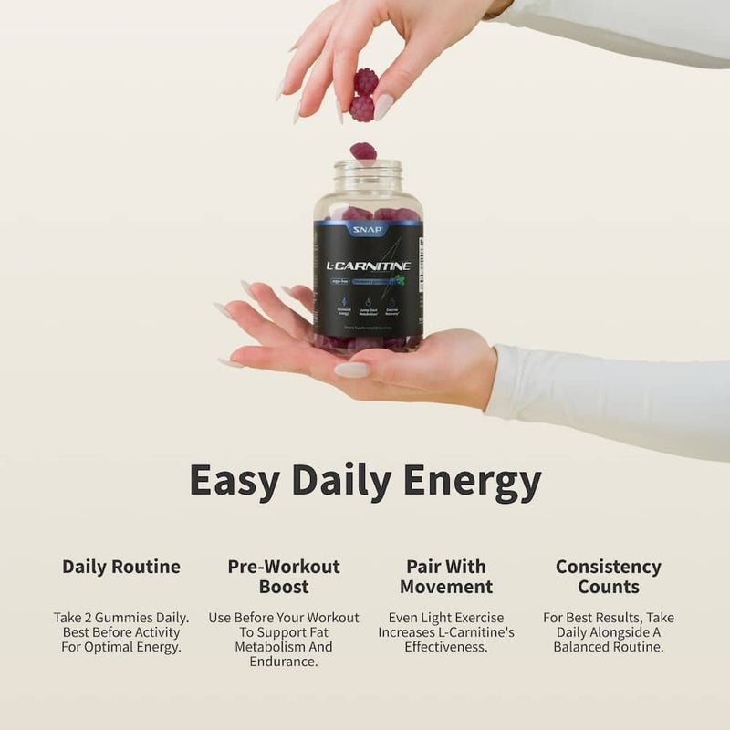 Snap Supplements L-Carnitine Sugar-Free Blueberry Gummies
