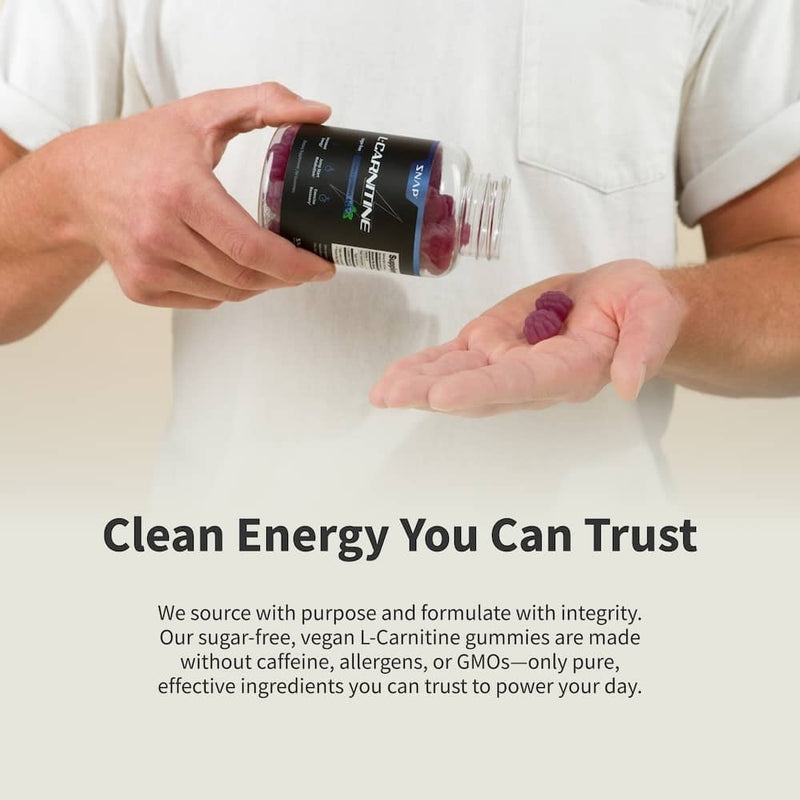 Snap Supplements L-Carnitine Sugar-Free Blueberry Gummies